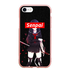 Чехол iPhone 7/8 матовый Senpai Assassin, цвет: 3D-светло-розовый