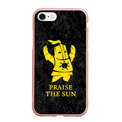 Чехол iPhone 7/8 матовый Praise The Sun, цвет: 3D-светло-розовый