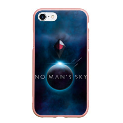 Чехол iPhone 7/8 матовый No Man’s Sky: Dark Space, цвет: 3D-светло-розовый