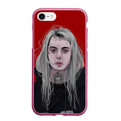 Чехол iPhone 7/8 матовый Ghostemane, цвет: 3D-малиновый