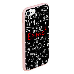 Чехол iPhone 7/8 матовый E=mc2: Black Style, цвет: 3D-светло-розовый — фото 2