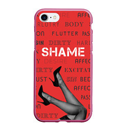 Чехол iPhone 7/8 матовый Shame Dirty, цвет: 3D-малиновый