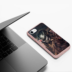 Чехол iPhone 7/8 матовый Merciless Predator, цвет: 3D-светло-розовый — фото 2