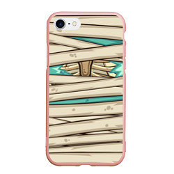 Чехол iPhone 7/8 матовый Человек-мумия, цвет: 3D-светло-розовый
