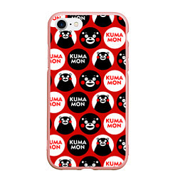 Чехол iPhone 7/8 матовый Kumamon Pattern, цвет: 3D-светло-розовый