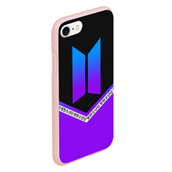 Чехол iPhone 7/8 матовый BTS: Neon Symbol, цвет: 3D-светло-розовый — фото 2