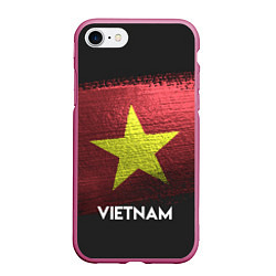 Чехол iPhone 7/8 матовый Vietnam Style, цвет: 3D-малиновый