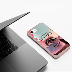 Чехол iPhone 7/8 матовый The Elder Scrolls, цвет: 3D-светло-розовый — фото 2