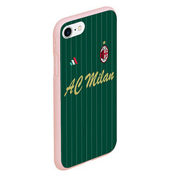 Чехол iPhone 7/8 матовый AC Milan: Green Form, цвет: 3D-светло-розовый — фото 2