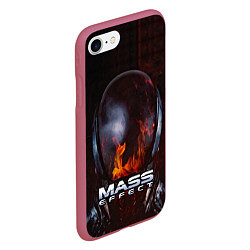 Чехол iPhone 7/8 матовый Mass Effect, цвет: 3D-малиновый — фото 2