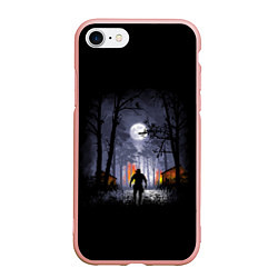 Чехол iPhone 7/8 матовый RDR 2: Black Cowboy, цвет: 3D-светло-розовый