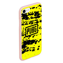 Чехол iPhone 7/8 матовый PUBG: Yellow Stained, цвет: 3D-светло-розовый — фото 2