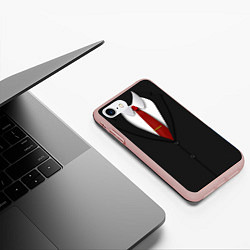 Чехол iPhone 7/8 матовый Агент 47, цвет: 3D-светло-розовый — фото 2