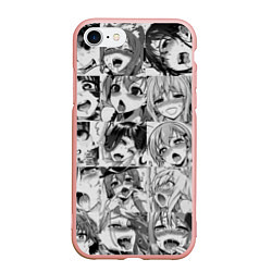 Чехол iPhone 7/8 матовый Ahegao Babes, цвет: 3D-светло-розовый