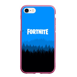 Чехол iPhone 7/8 матовый Fortnite: Sky Forest, цвет: 3D-малиновый