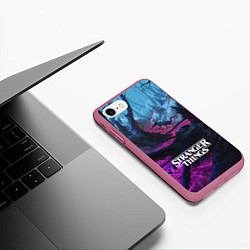 Чехол iPhone 7/8 матовый Stranger Things: Wild Wood, цвет: 3D-малиновый — фото 2