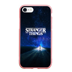 Чехол iPhone 7/8 матовый Stranger Things: Road Light, цвет: 3D-баблгам