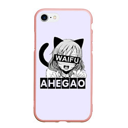 Чехол iPhone 7/8 матовый Ahegao Waifu, цвет: 3D-светло-розовый