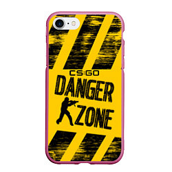 Чехол iPhone 7/8 матовый Counter-Strike: Danger Zone, цвет: 3D-малиновый