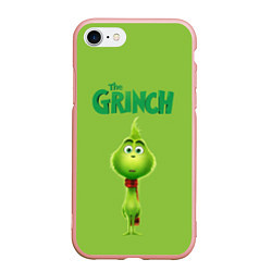 Чехол iPhone 7/8 матовый The Grinch, цвет: 3D-светло-розовый