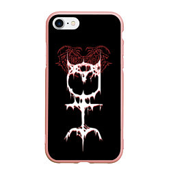 Чехол iPhone 7/8 матовый Ghostemane sign, цвет: 3D-светло-розовый