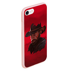 Чехол iPhone 7/8 матовый Red Dead Redemption, цвет: 3D-светло-розовый — фото 2