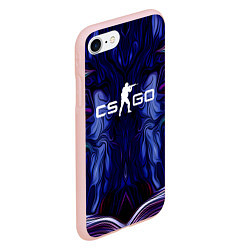 Чехол iPhone 7/8 матовый CS:GO Waves Skin, цвет: 3D-светло-розовый — фото 2