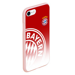 Чехол iPhone 7/8 матовый ФК Бавария, цвет: 3D-светло-розовый — фото 2