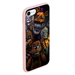 Чехол iPhone 7/8 матовый Five Nights at Freddy's, цвет: 3D-светло-розовый — фото 2