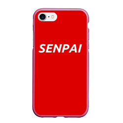 Чехол iPhone 7/8 матовый SENPAI, цвет: 3D-малиновый