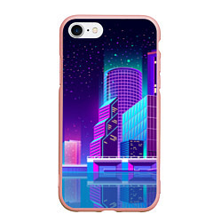 Чехол iPhone 7/8 матовый Neon Nights, цвет: 3D-светло-розовый