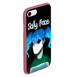 Чехол iPhone 7/8 матовый Sally Face: Light Silhouette, цвет: 3D-малиновый — фото 2