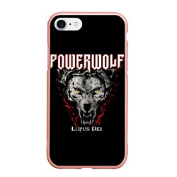 Чехол iPhone 7/8 матовый Powerwolf: Lupus Dei, цвет: 3D-светло-розовый