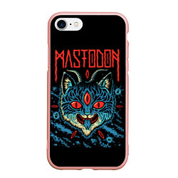 Чехол iPhone 7/8 матовый Mastodon: Demonic Cat, цвет: 3D-светло-розовый
