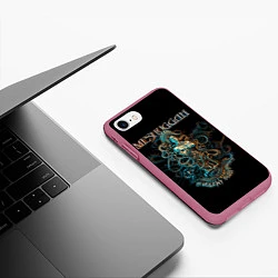Чехол iPhone 7/8 матовый Meshuggah: Violent Sleep, цвет: 3D-малиновый — фото 2