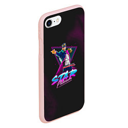 Чехол iPhone 7/8 матовый JoJo: Star Platinum, цвет: 3D-светло-розовый — фото 2