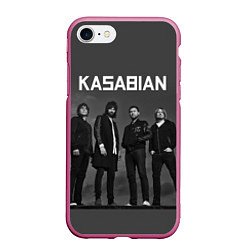 Чехол iPhone 7/8 матовый Kasabian: Boys Band, цвет: 3D-малиновый
