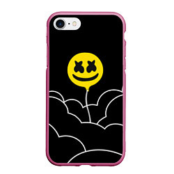 Чехол iPhone 7/8 матовый Marshmello: Happier, цвет: 3D-малиновый