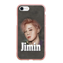 Чехол iPhone 7/8 матовый BTS Jimin, цвет: 3D-светло-розовый