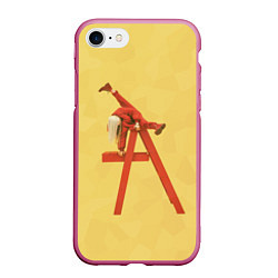 Чехол iPhone 7/8 матовый Billie Eilish: Album, цвет: 3D-малиновый