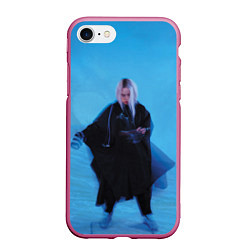 Чехол iPhone 7/8 матовый Billie Eilish: Blue Fashion, цвет: 3D-малиновый