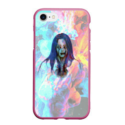 Чехол iPhone 7/8 матовый Billie Eilish Dark, цвет: 3D-малиновый