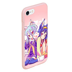 Чехол iPhone 7/8 матовый No Game No Life, цвет: 3D-светло-розовый — фото 2