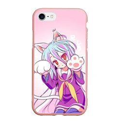 Чехол iPhone 7/8 матовый No Game No Life, цвет: 3D-светло-розовый