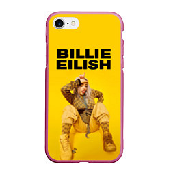 Чехол iPhone 7/8 матовый Billie Eilish: Lovely, цвет: 3D-малиновый