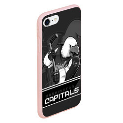 Чехол iPhone 7/8 матовый Washington Capitals: Mono, цвет: 3D-светло-розовый — фото 2