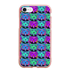 Чехол iPhone 7/8 матовый Моя геройская Академия тога ахегао, цвет: 3D-светло-розовый