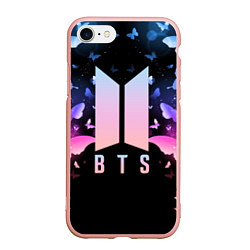 Чехол iPhone 7/8 матовый BTS: Black Butterflies