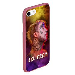 Чехол iPhone 7/8 матовый Lil Peep ART, цвет: 3D-малиновый — фото 2