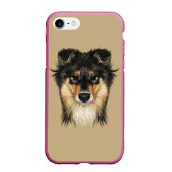 Чехол iPhone 7/8 матовый Rouge Collie, цвет: 3D-малиновый